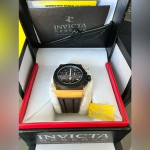 Rare Invicta 52mm Men's Reserve AKULA SWISS MADE Chrono Watch NWOT